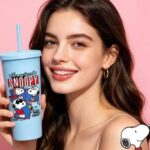 Vaso Con Tapa Y Popote De Personajes