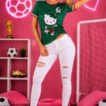 Playera Selección Mexicana Snoopy Y Hello Kitty